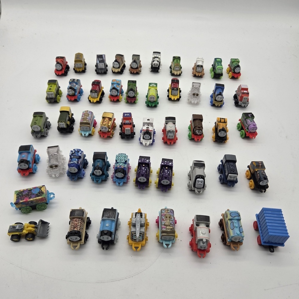 Thomas & Friends Mini Minis Micro Train Cars Lot Of 49 Tiny Toy Trains Carts